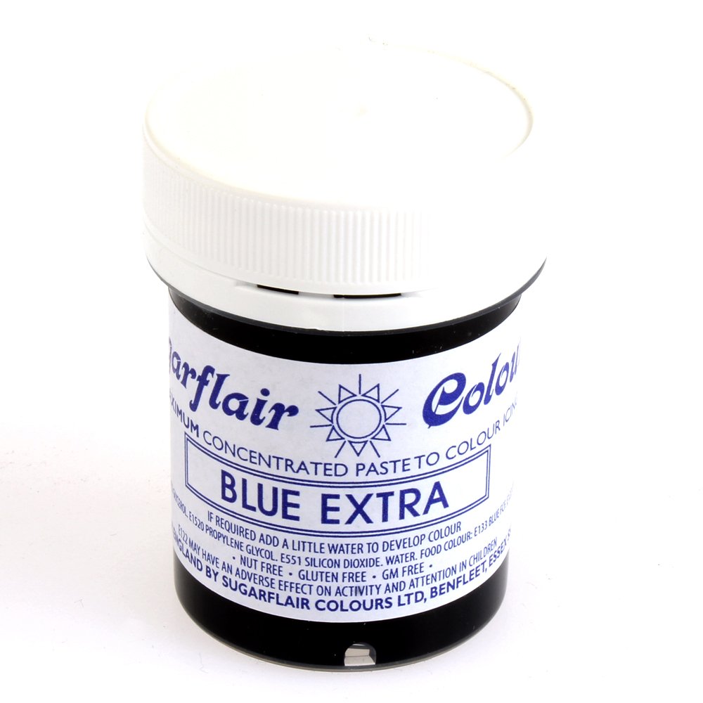 31439 Sugarflair BLUE EXTRA max concentrated paste gel icing / f