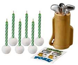 2000549 Wilton Golf Decal Candle Set 6