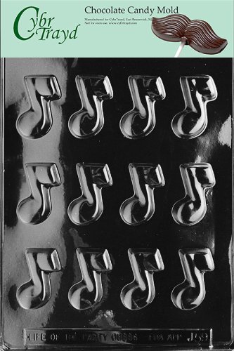 2001274 Cybrtrayd J059 Musical Note Chocolate Candy Mold