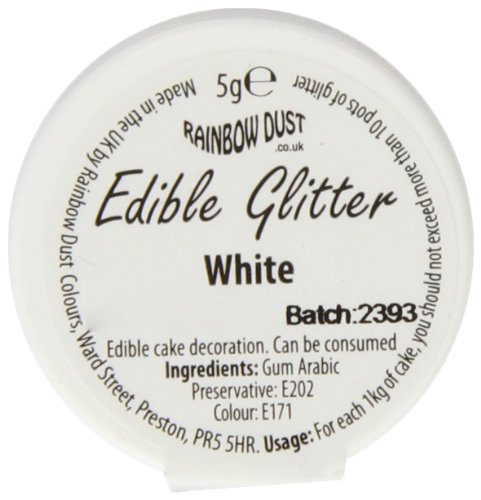 30162 Rainbow Dust Edible Glitter White 5gm