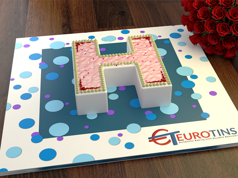 2001963 Euro Large Letter H Cake Tin