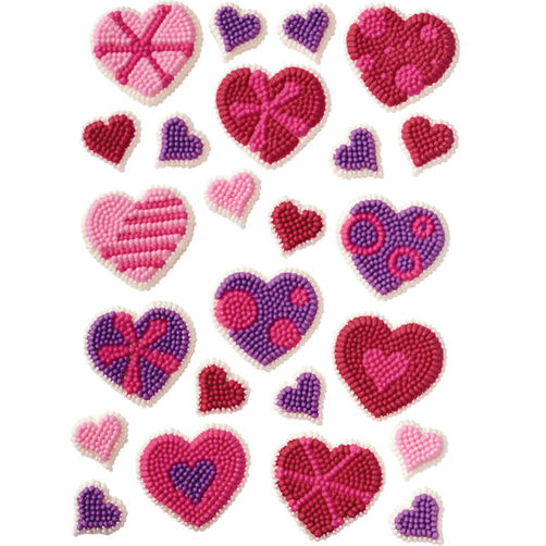 31360 Wilton Patterned Hearts Icing Decorations