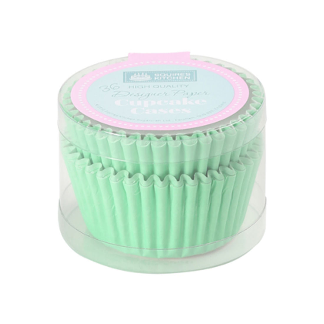 2001628 SK Cupcake Cases Colour Block Pack Of 36 Pastel Green