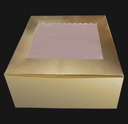2001346 Golden Cake Box 8x8x4