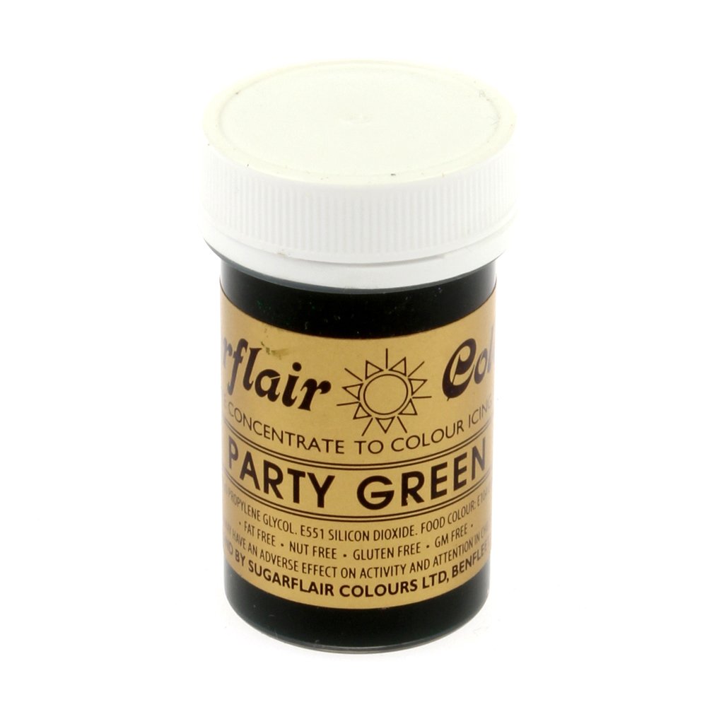 30382 Sugarflair PARTY GREEN Spectral Paste Gel Color 25g