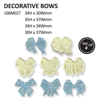 2001430 Jem decorative bow set of 4